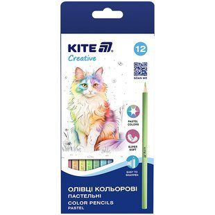 Карандаши цветные 12 цветов Creative Pastel K-451 Kite, 70771 8438 фото