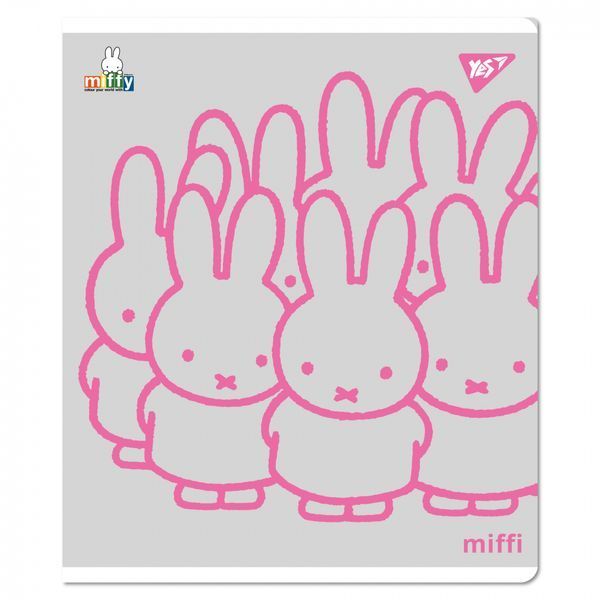 Тетрадь школьная А5 12 листов линия Miffy YES, 767509 7588 фото