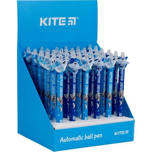 Ручка кулькова автоматична синя Shark Kite K22-393, 60897 4494 фото