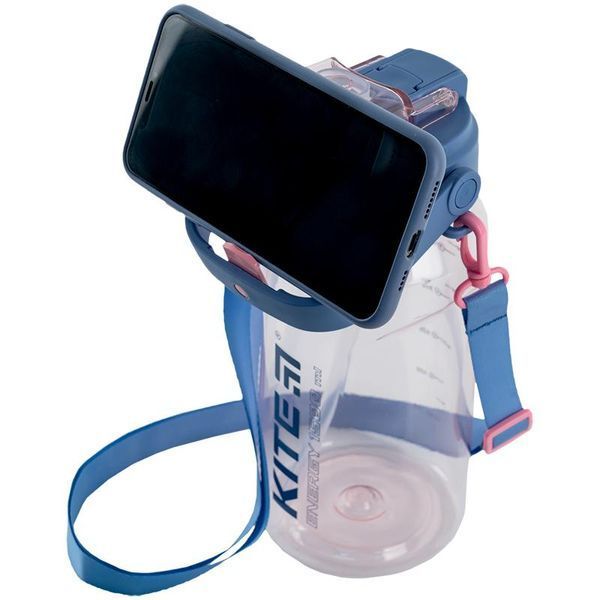 Пляшечка для води 1500 мл з трубочкою рожева Kite K24-1202-2, 68258 7074 фото