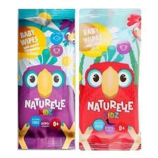 Салфетки влажные Nature Kids 10 штук алоэ-ромашка Kidis, 590267 9240 фото