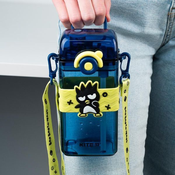 Пляшечка для води 500 мл з трубочкою Kite Bad Badtz-Maru HK24-1203-2, 68298 7078 фото