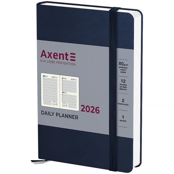 Ежедневник датированный 2026 год Axent Pocket Strong 104х146 мм синий 8833-26-02-A, 72782 8914 фото