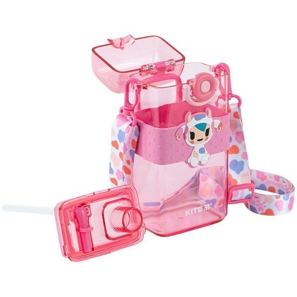 Пляшечка для води 500 мл з трубочкою Kite tokidoki TK24-1203, 68300 7079 фото
