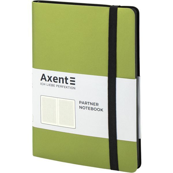 Книга записная А5 125х195 мм клетка 96 листов салатовая Partner Soft Axent 8206-09-A, 36936 7953 фото