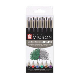 Набор линеров Sakura PIGMA Micron Basic 0,25 мм 6 цветов POXSDK016, 421748 5822 фото