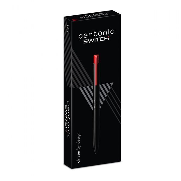 Ручка автоматична кулькова масляна 0,7 мм червона LINC Pentonic Switch, 411931 5445 фото