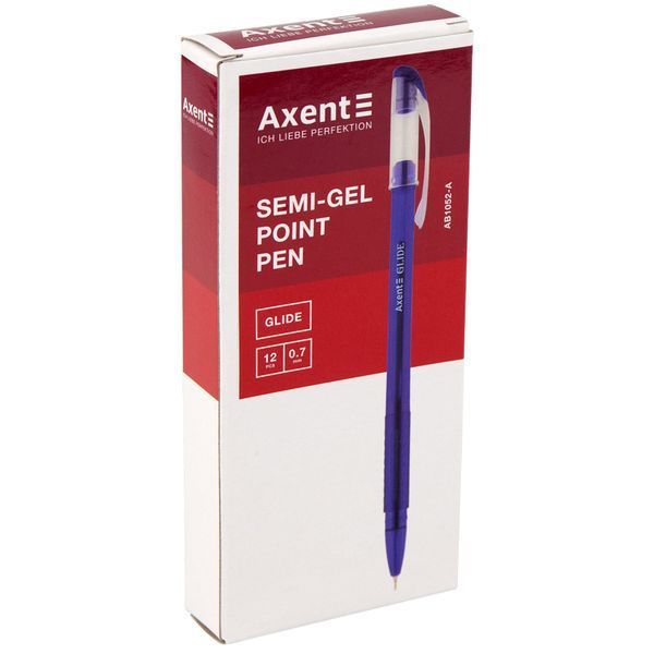 Ручка масляная 0,7 мм черная Axent Glide AB1052-01-A, 28295 5095 фото