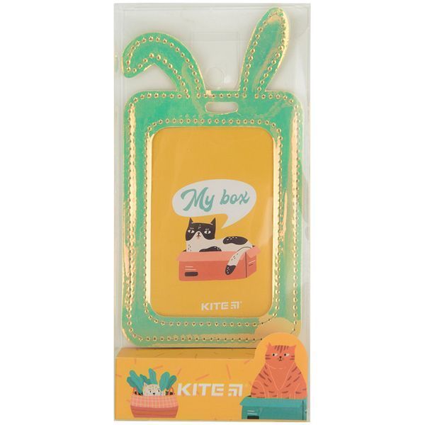 Бейдж вертикальный на шнурке с голографическим эффектом зеленый Kite Bunny K22-449-03, 62401 2861 фото