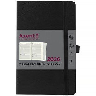 Еженедельник датирован 2026 год Axent Partner Strong 125х195 мм черный 8505-26-01-A, 72705 8922 фото