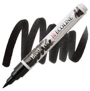 Кисть-ручка акварельная Royal Talens Ecoline Brushpen черная (700), 11507000 8309 фото