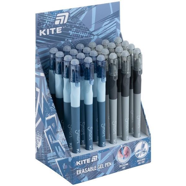 Ручка гелева пиши-стирай синя Smart Kite K26-098-4, 74866 9349 фото