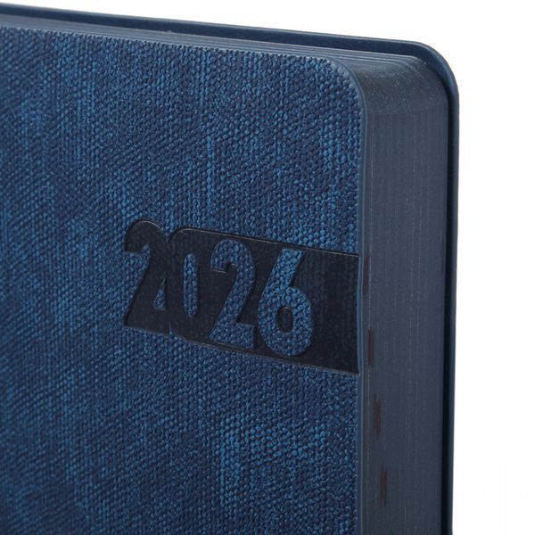 Щоденник А5 датований 2026 мякий синій 368 стор Boss Leo Planner, 252633 8874 фото
